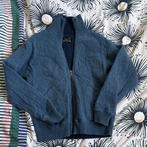 Vintage Blue Full-Zip Sweater